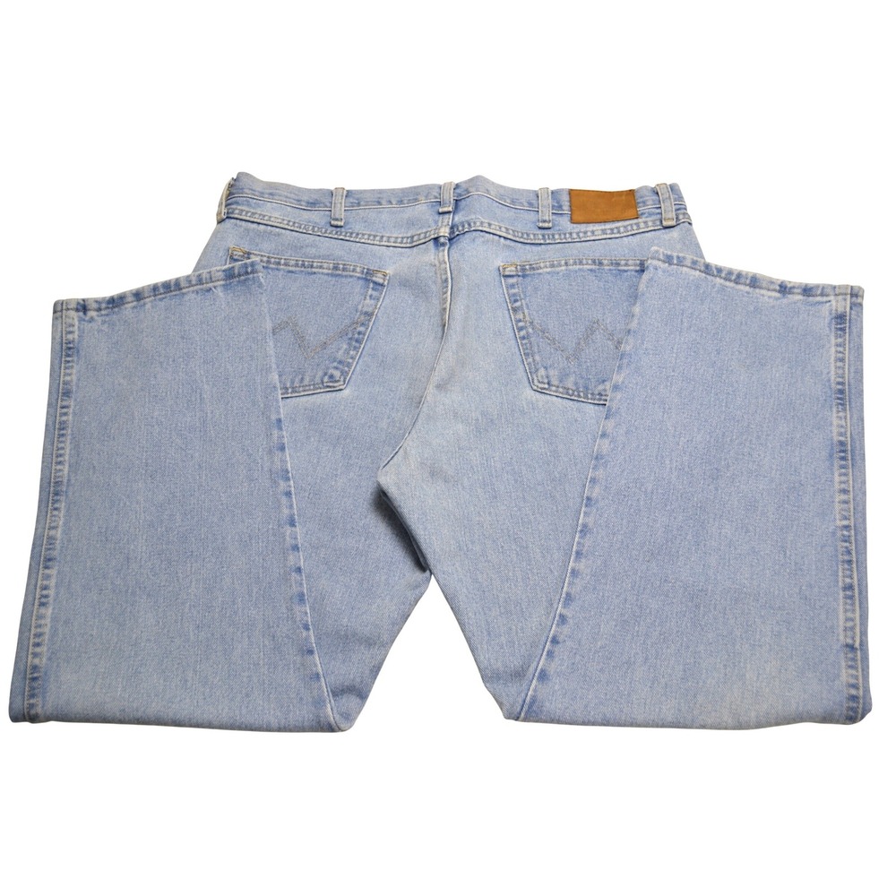 Wrangler Jeans‎ Mens 38x30 Light Blue Five Star Denim Straight Leg 10WB001VI - Picture 3 of 6